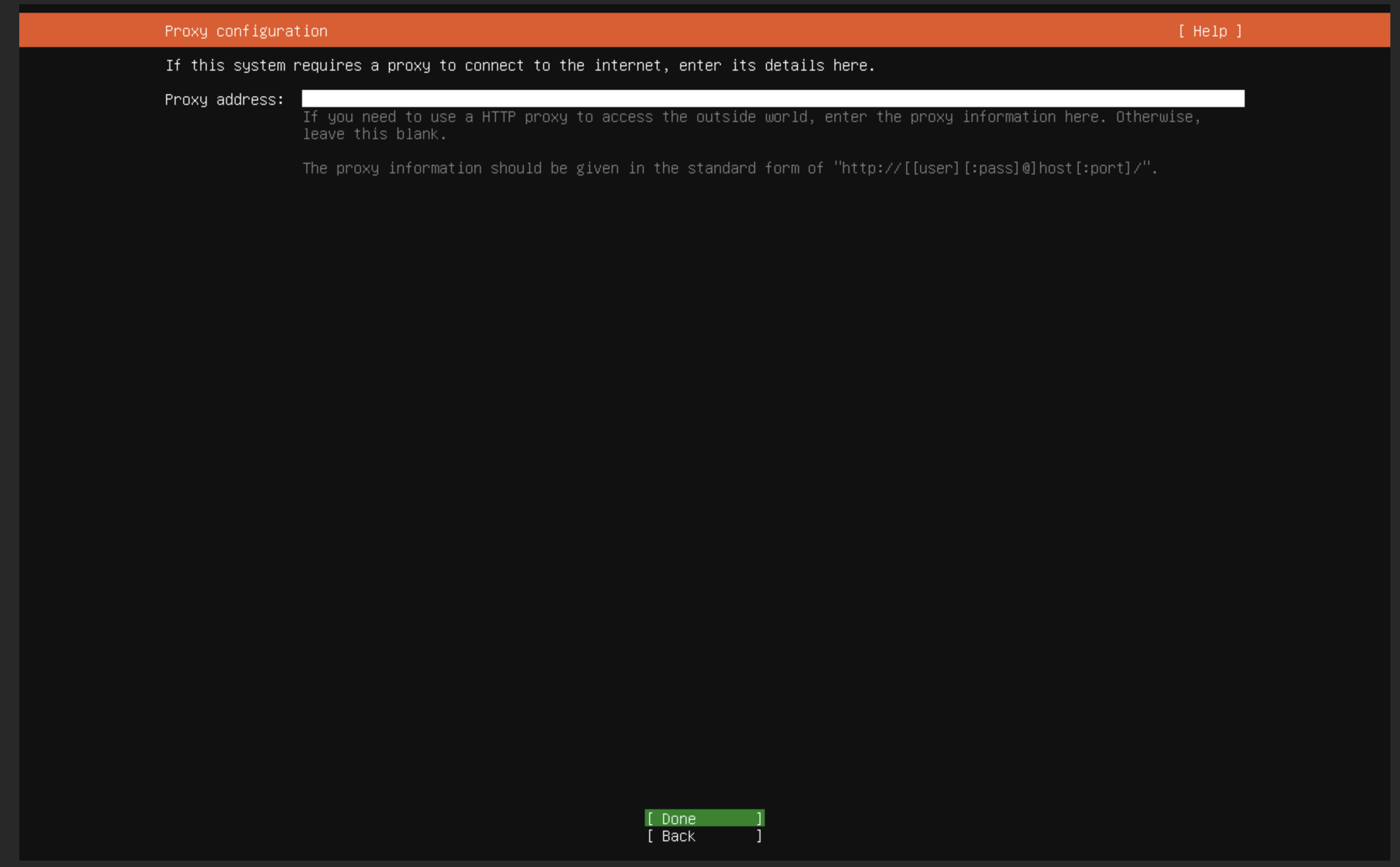 Klik Done - Proxy